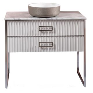 Тумба под раковину Armadi Art Monaco 80см белый/хром 867-080-WCR